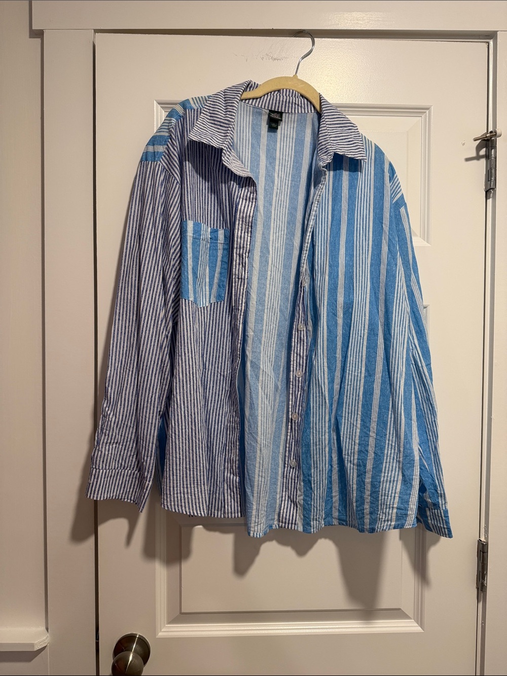 wild fable Blue and White Striped Button-Down Shirt